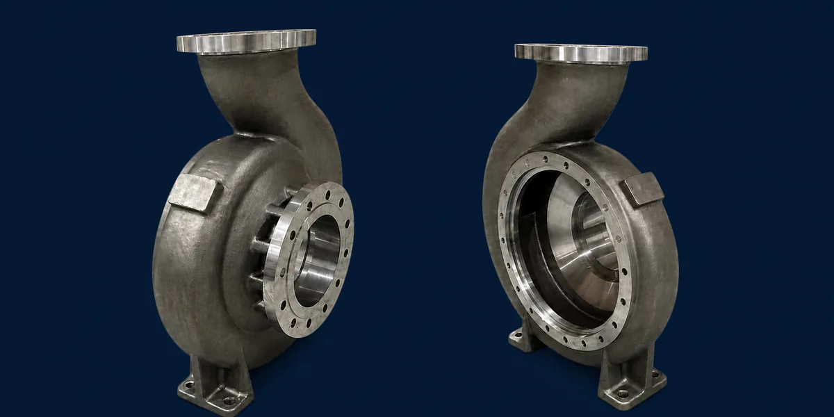 Pump casing reverse-engineering and manufacturing reference
